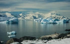 The landscape of the coast of Antarctica