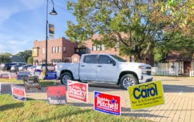 Row of election posters