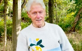 Former President Bill Clinton after hospital stay
