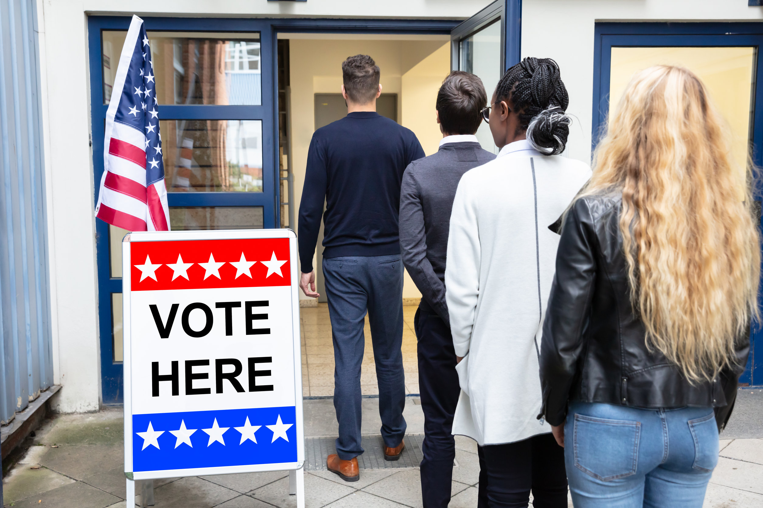 - This Nation People Standing Outside Waiting to Vote