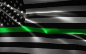 Thin Green Line Flag, United States of America flag