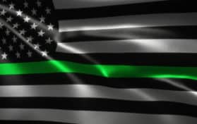 Thin Green Line Flag United States of America flag