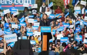 AOC at a Bernie Sanders Rally