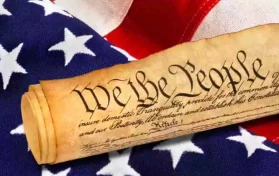 constitution and US flag