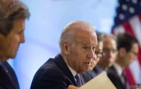 Joe Biden at a conference
