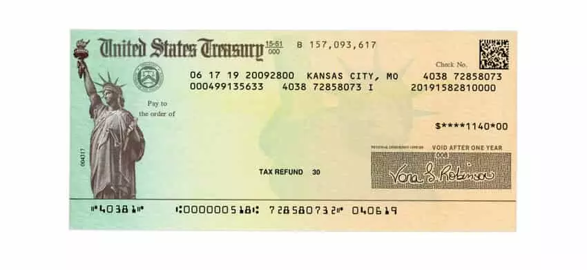 - This Nation Tax refund check