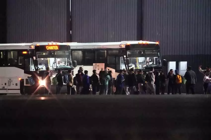 - This Nation migrant buses