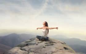 woman meditating