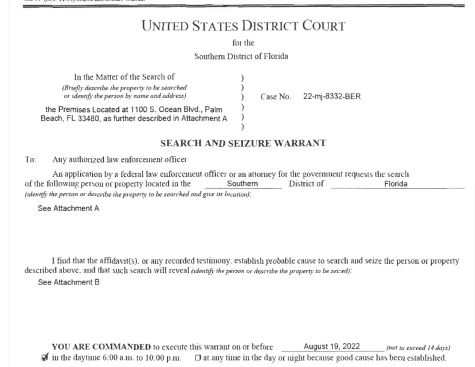 - This Nation Redacted Search Warrant Donald J Trump
