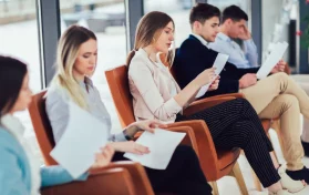 people applying for a job